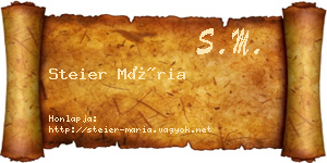 Steier Mária névjegykártya