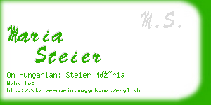 maria steier business card